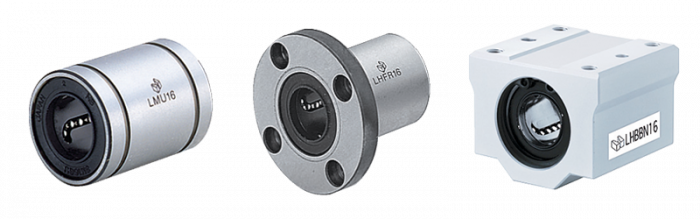 Example of various MISUMI linear ball bearing designs